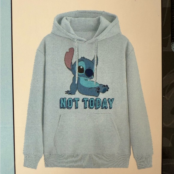 NWT Disney Men’s Stitch Graphic Print Hoodie “Not Today” Lilo & Stitch Small - Picture 11 of 11